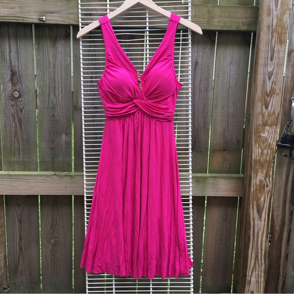 Pink Vintage summer dress (accessory included) (S) Made in USA